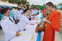 พิธีเจริญพระพุทธมนต์และทำบุญตักบาตรถวายพระราชกุศล ... พารามิเตอร์รูปภาพ 5